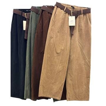 PANTALONE DONNA IN VELLUTO FLORA 256050 - CIAM Centro Ingrosso Abbigliamento